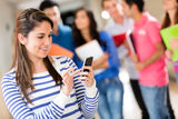 Female student texting Stock Photography