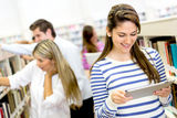 Student using a tablet Royalty Free Stock Photo