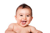 Happy laughing baby face Stock Image