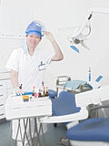 Miss dentist in clinic Royalty Free Stock Images