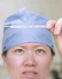 A miss doctor is working Royalty Free Stock Photography