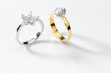 White Gold Rings Stock Photo