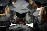Graduates on Graduation Day Royalty Free Stock Images
