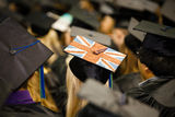 British Flag on Graduate's Cap Royalty Free Stock Image