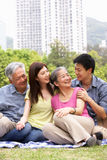 Portrait Of Chinese Parents With Adult Children Royalty Free Stock Photos