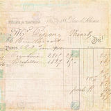 Vintage French invoice receipt script background Royalty Free Stock Image