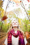Happy Fall woman Royalty Free Stock Photography
