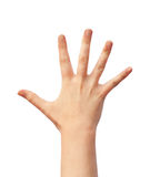 Human hand over white Stock Photos