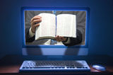 Online church ministries, mass, Bible studies Royalty Free Stock Photos