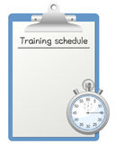 Training Schedule and Stopwatch Stock Photos