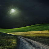 Night over a field Stock Photo