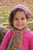 Preschool girl in knits Royalty Free Stock Photos