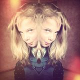 Creepy girl Stock Photo