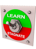 Learn or stagnate Stock Photo