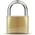 Gold padlock