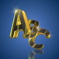 Abc alphabet concept with letters Stock Photo