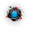 Abstract sci fi planet in space illustration of Royalty Free Stock Photography