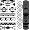 Ancient american pattern vector image of on white Stock Image