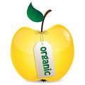 Apple of yellow on a white background Royalty Free Stock Photo