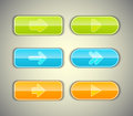 Arrow buttons set vector illustration Stock Image