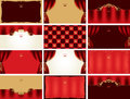 Art and theater set of business cards on the theme of Stock Image