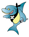 Attention of a shark the information banner warning an opportunity an attack sharks Stock Photo
