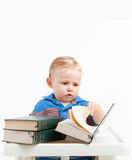 Baby reading Stock Photo