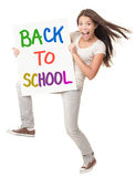 Back to School female student Stock Image