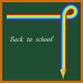 Back to school written on chalkboard Stock Photo