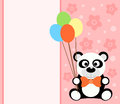 Background card with panda funny Stock Photography