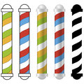 Barber shop pole five icons Royalty Free Stock Image