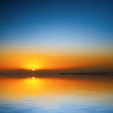 Beautiful Sunset Over Water Stock Photos