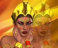 The beauty of egypt this is a poetic portrait an egyptian pharaoh queen Royalty Free Stock Photography