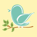 Bird abstract on light yellow background Stock Photography