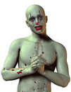 Bloody clown d rendering of a Stock Image