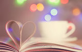 Book with heart Stock Photography