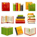 Book icons set collection of Royalty Free Stock Image