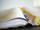 Book and pen Royalty Free Stock Photography