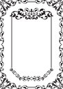 Border the vintage classical frame isolated on white Royalty Free Stock Photography