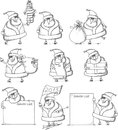 Cartoon santa claus illustration picture Royalty Free Stock Photo