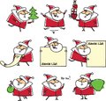 Cartoon santa claus illustration picture Stock Images