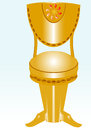 Chairs on some musical instruments as an example of a harp drums and other Royalty Free Stock Photography