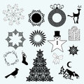 Christmas elements variety of multi uses Royalty Free Stock Images