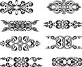 Classic dividers set is isolated on white Stock Photos