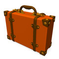 Classical luggage d render illustration isolated on white Royalty Free Stock Image