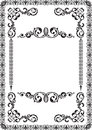 Classicall nice frame the very isolated on white Stock Photos