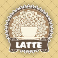 Coffee symbol the vector image Royalty Free Stock Photo