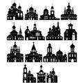 The contour of the church abstract image a circuit churches illustration on a white background Stock Photos