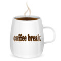 Cup of coffee on a white background Royalty Free Stock Photo