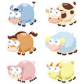 Cute animal set illustration of cartoon Stock Photos